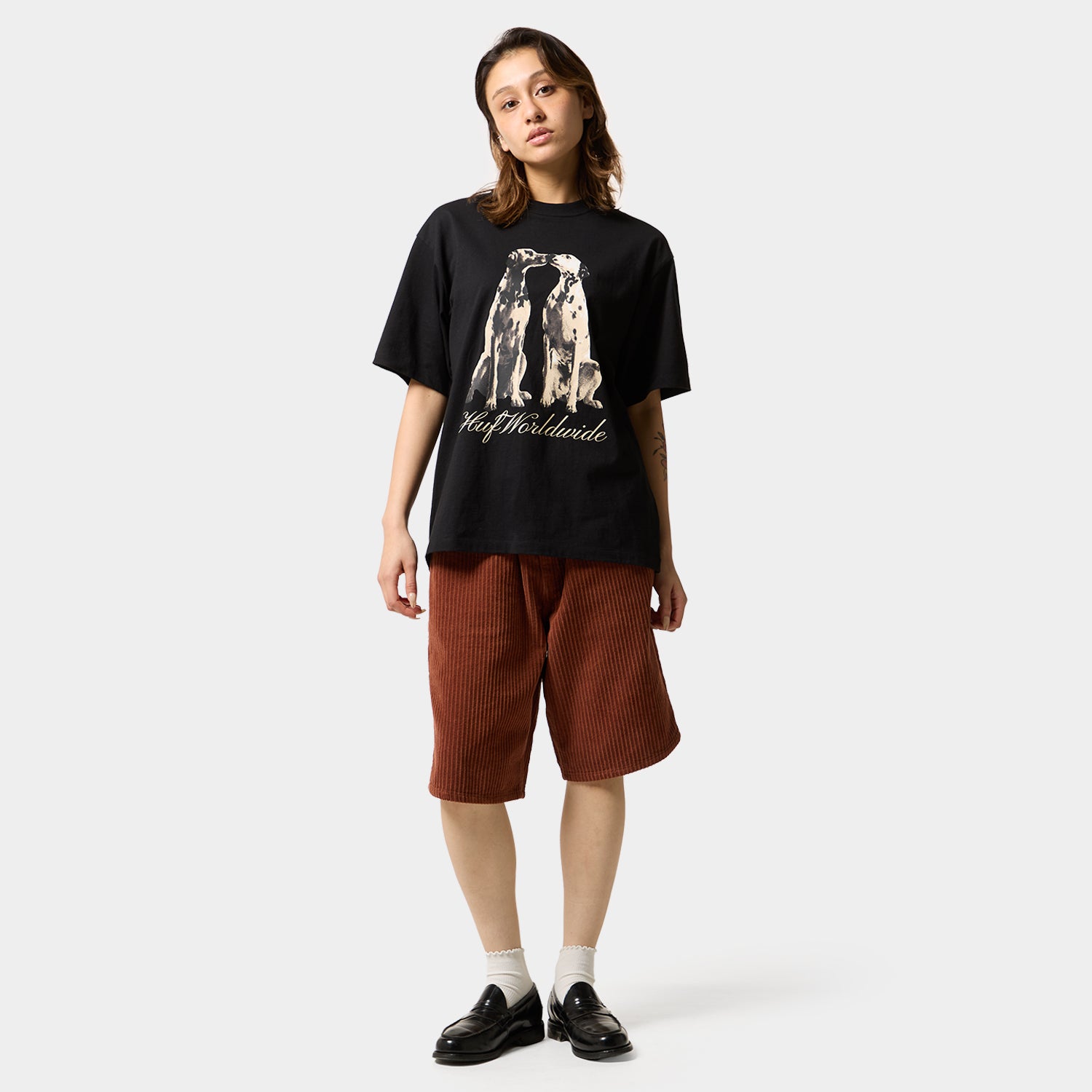 HUF (ハフ) Worldwide JP /T-SHIRTS（Tシャツ）/ DOGGED TEE商品 / BLACK