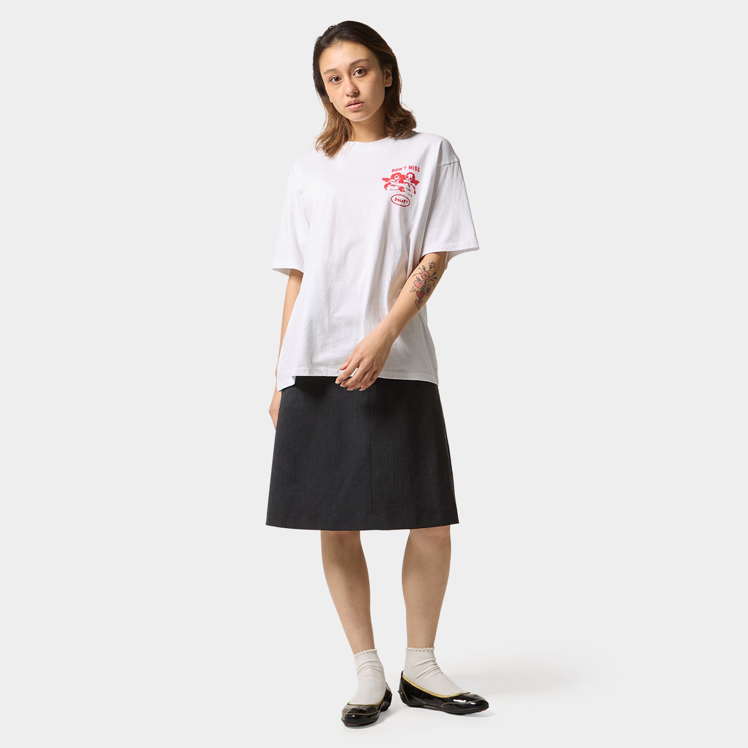 HUF (ハフ) Worldwide JP /T-SHIRTS（Tシャツ）/ AFTER MIDNIGHT TEE商品 / WHITE