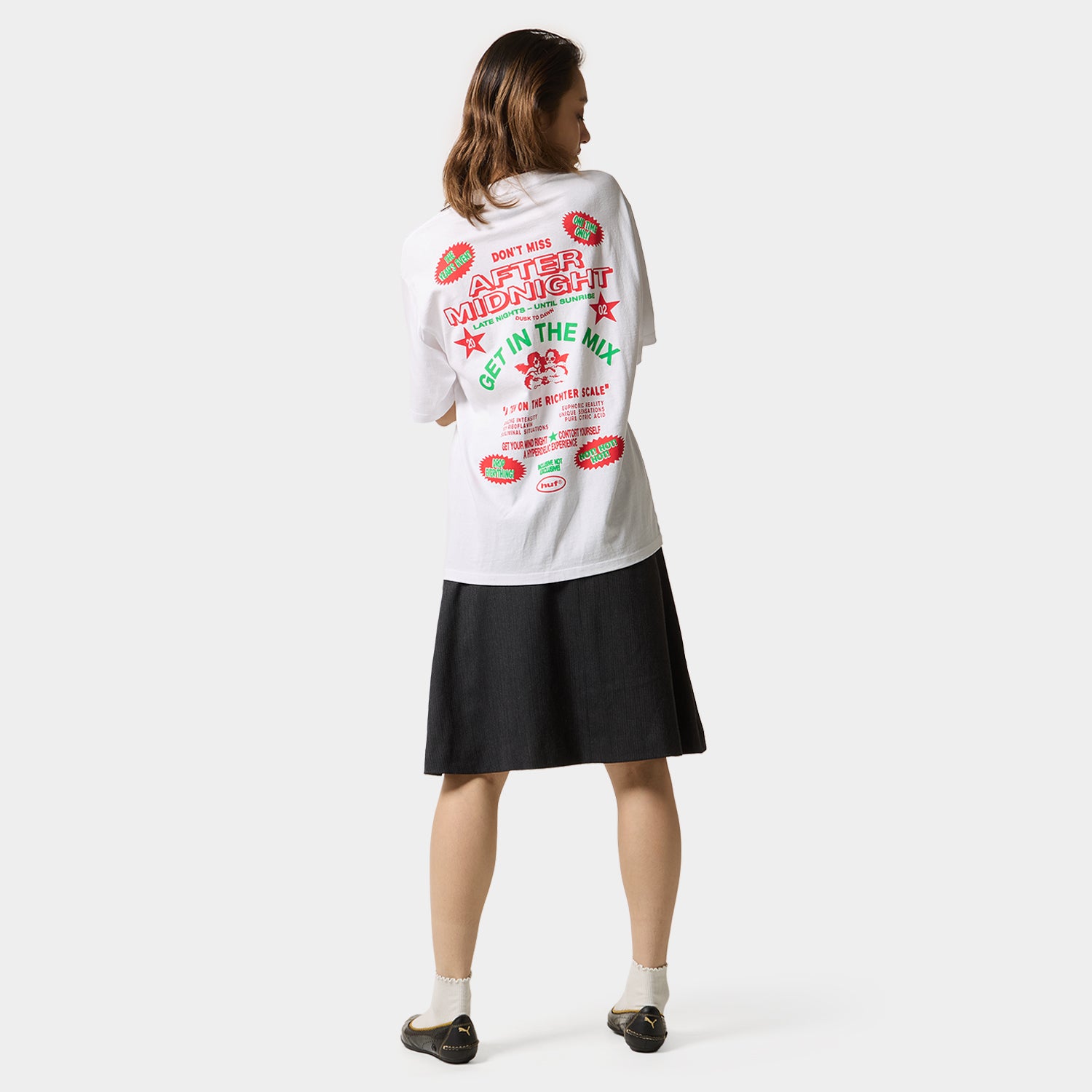 HUF (ハフ) Worldwide JP /T-SHIRTS（Tシャツ）/ AFTER MIDNIGHT TEE商品 / WHITE