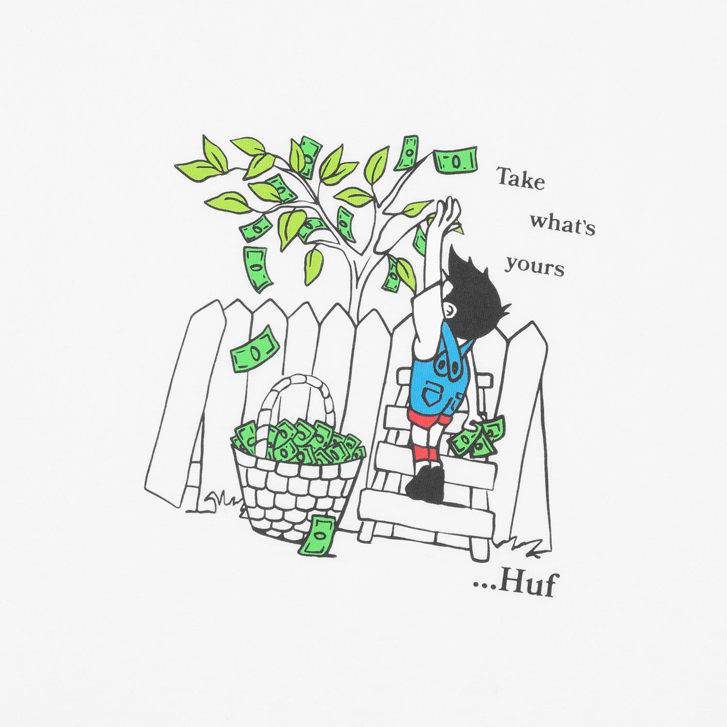 HUF (ハフ) Worldwide JP /T-SHIRTS（Tシャツ）/ TAKE YOURS TEE商品 / WHITE