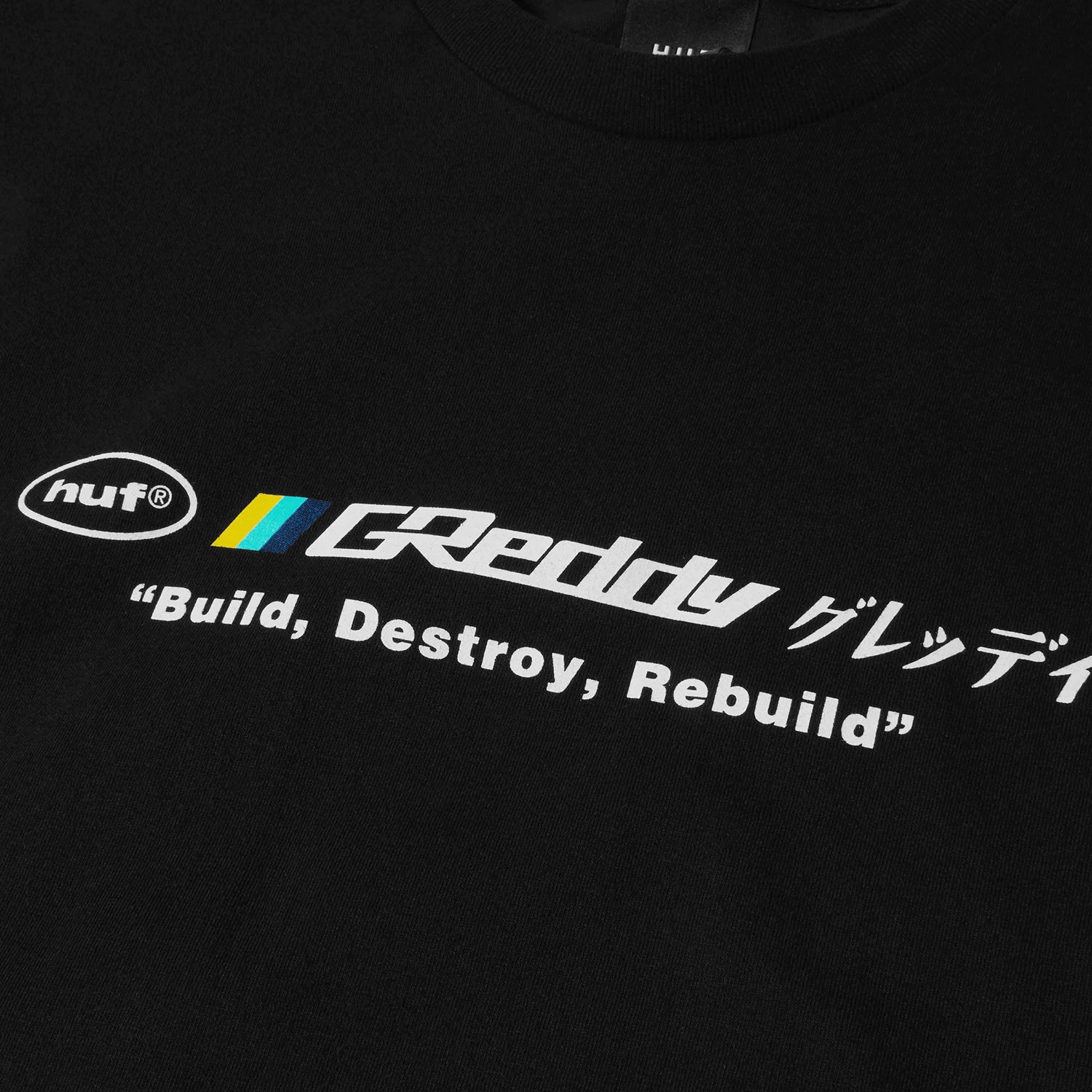 HUF (ハフ) Worldwide JP /T-SHIRTS（Tシャツ）/ HUF X GREDDY MOTORS TEE商品 / BLACK