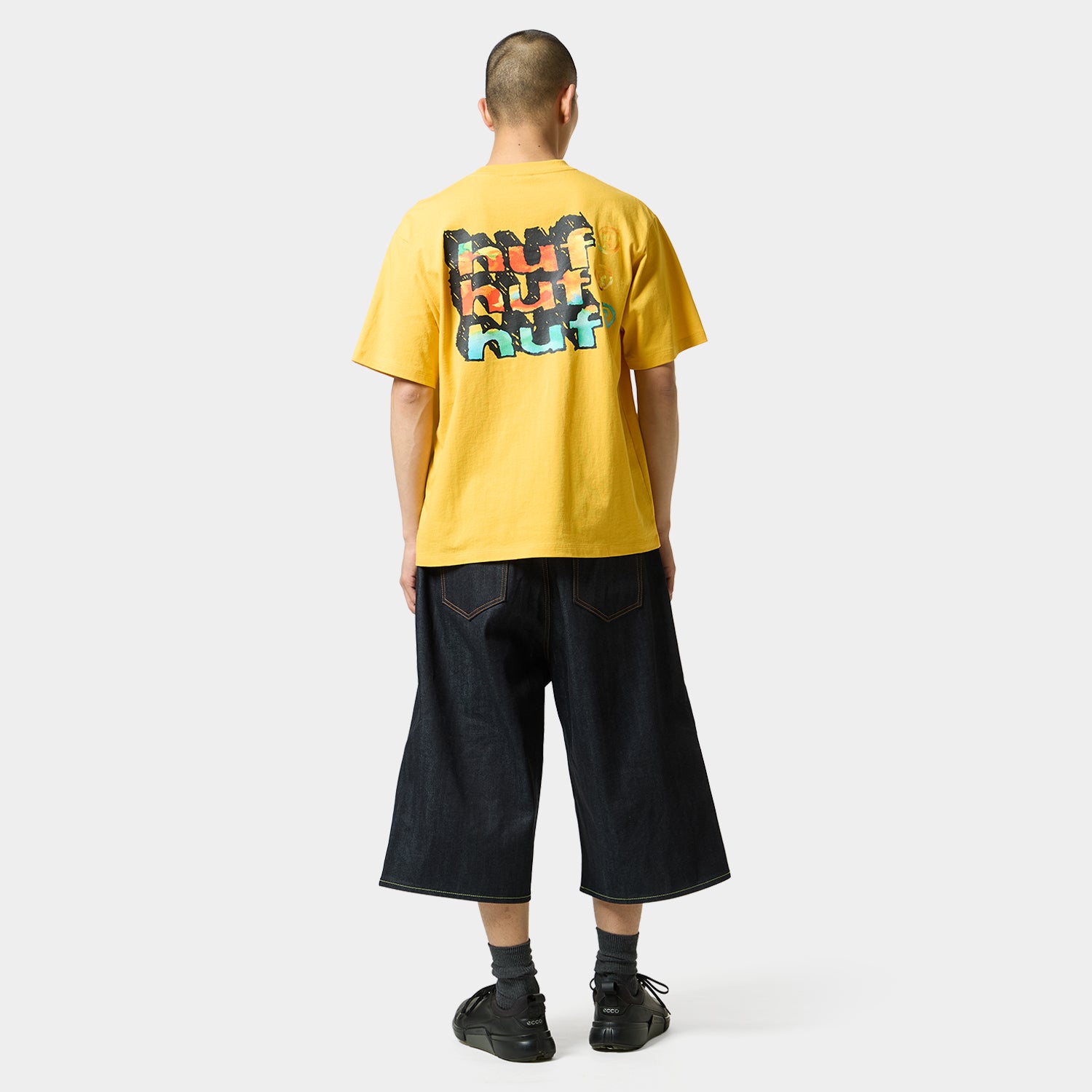 HUF (ハフ) Worldwide JP /T-SHIRTS（Tシャツ）/ HAND STACKED TEE商品 / MUSTARD