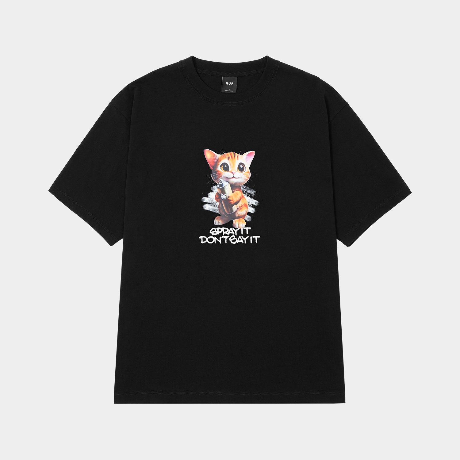 HUF (ハフ) Worldwide JP /T-SHIRTS（Tシャツ）/ SPRAY IT TEE商品 / BLACK