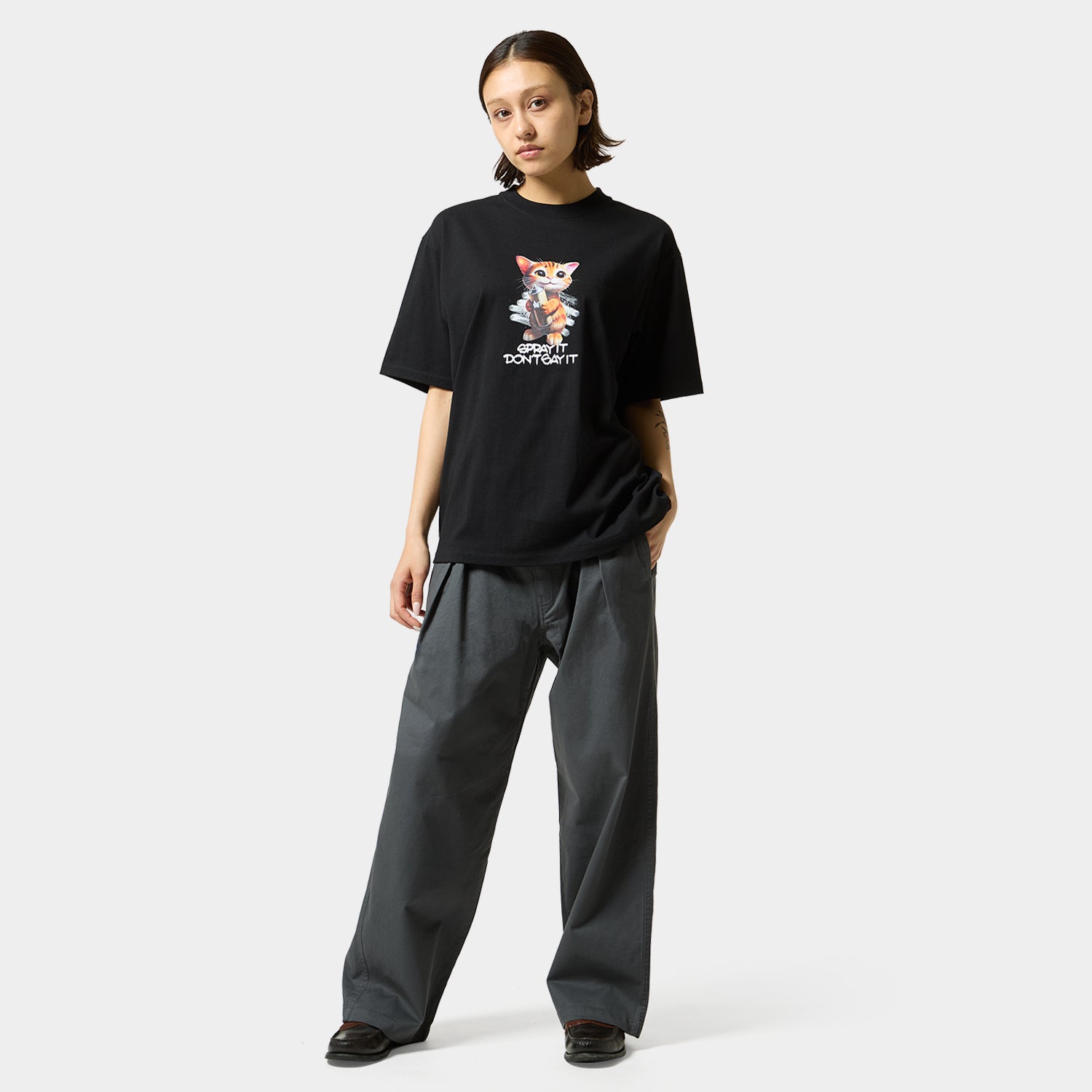 HUF (ハフ) Worldwide JP /T-SHIRTS（Tシャツ）/ SPRAY IT TEE商品 / BLACK