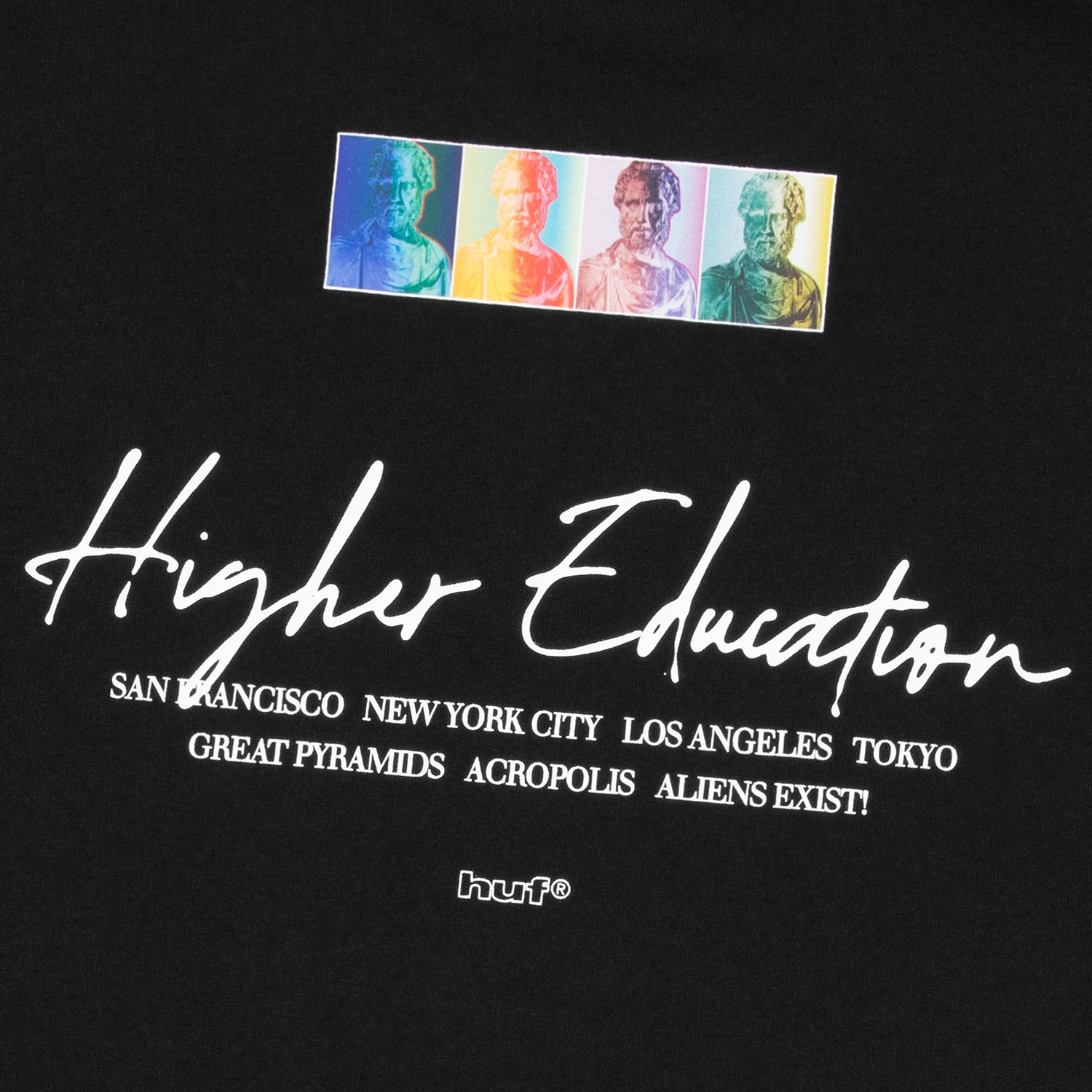 HUF (ハフ) Worldwide JP /T-SHIRTS（Tシャツ）/ HIGHER EDUCATION TEE商品 / WHITE