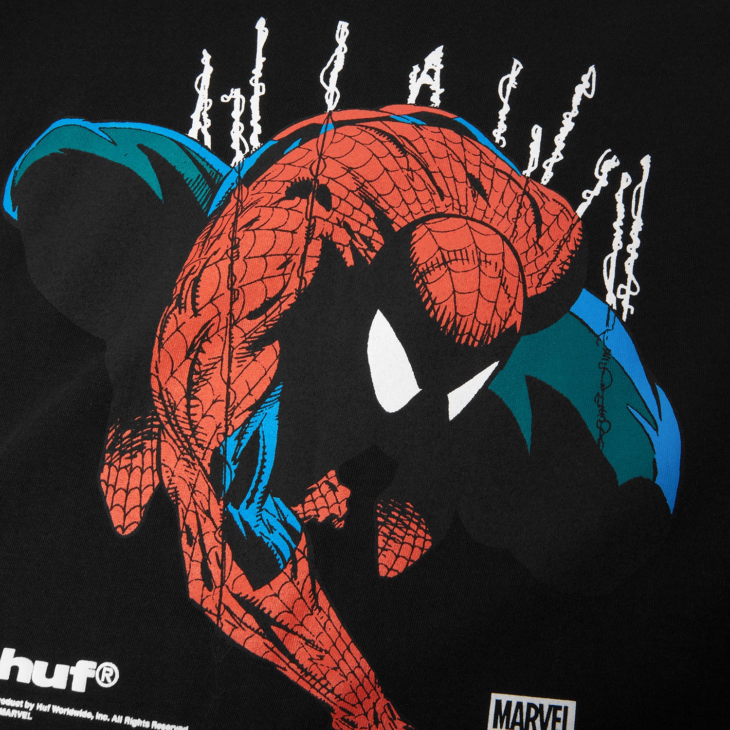HUF (ハフ) Worldwide JP /T-SHIRTS（Tシャツ）/ HUF X MARVEL SPIDER-MAN PERCEPTIONS TEE商品 / BLACK