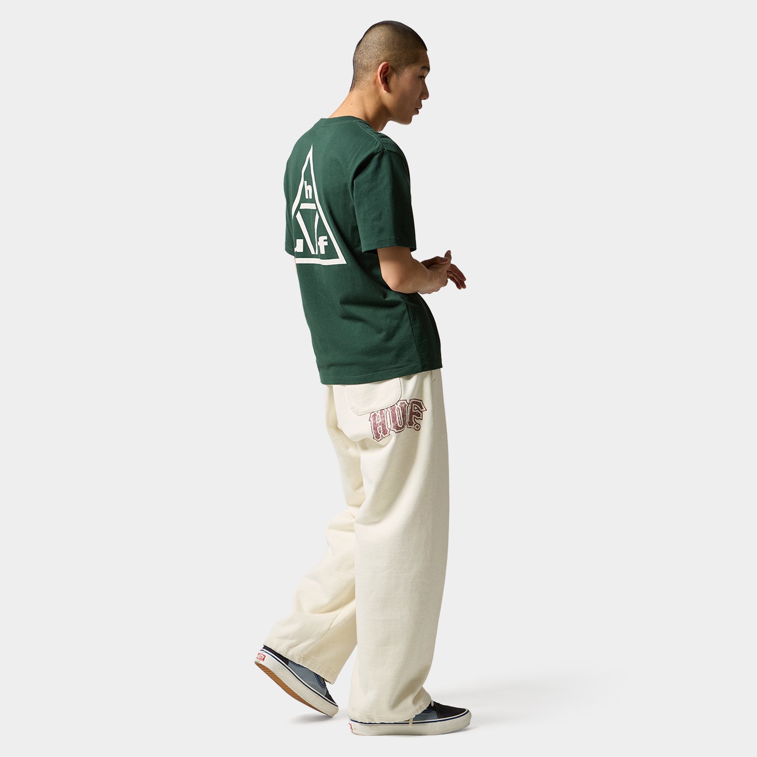 HUF (ハフ) Worldwide JP /T-SHIRTS（Tシャツ）/ TRIPLE TRIANGLE TEE商品 / FOREST GREEN