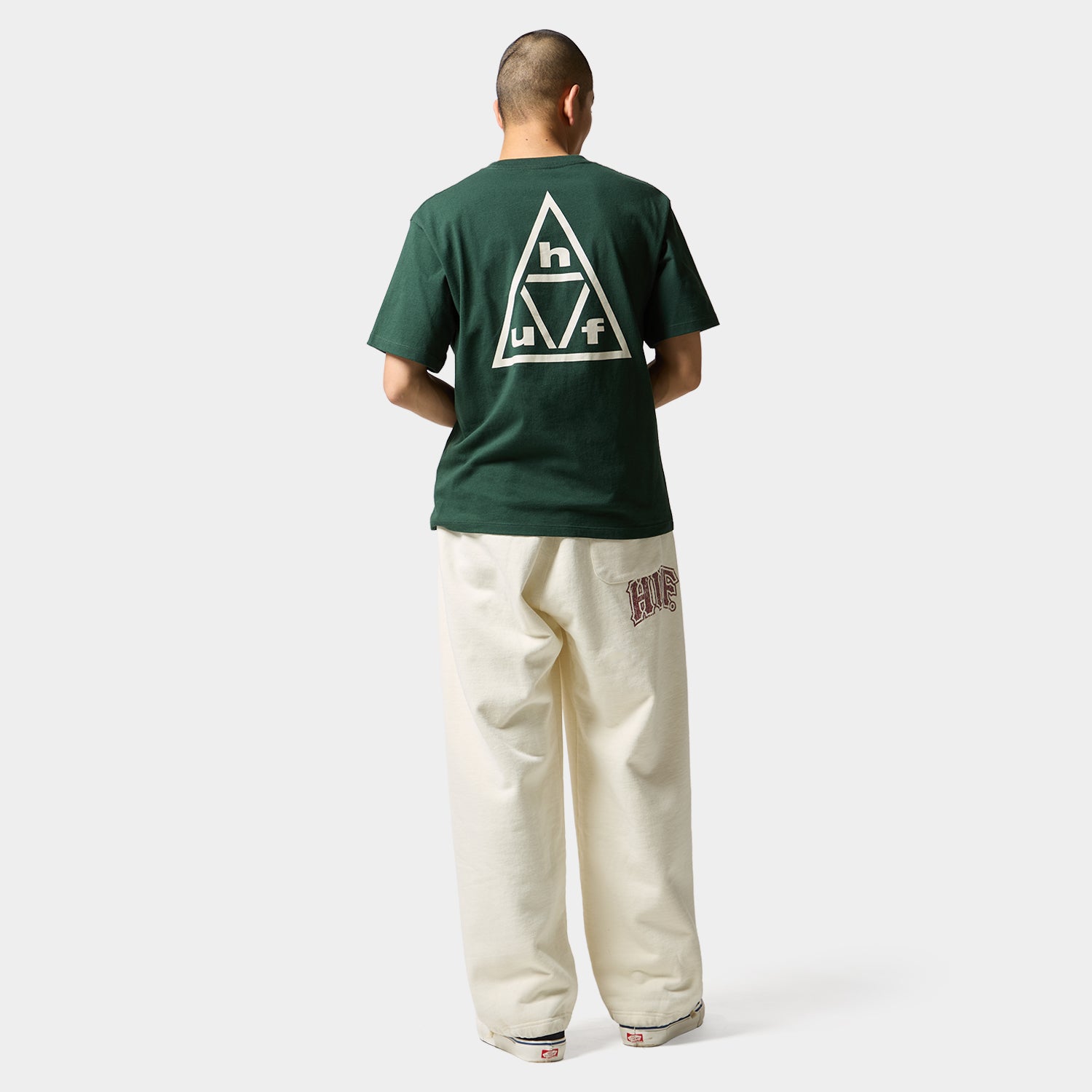 HUF (ハフ) Worldwide JP /T-SHIRTS（Tシャツ）/ TRIPLE TRIANGLE TEE商品 / FOREST GREEN
