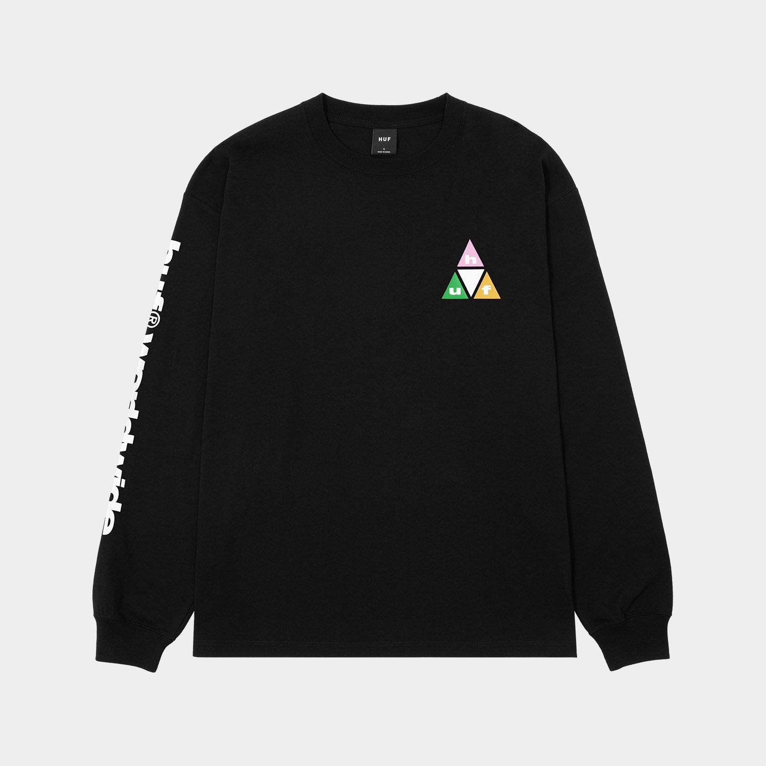 HUF (ハフ) Worldwide JP /T-SHIRTS（Tシャツ）/ PRISM TT LS TEE商品 / BLACK