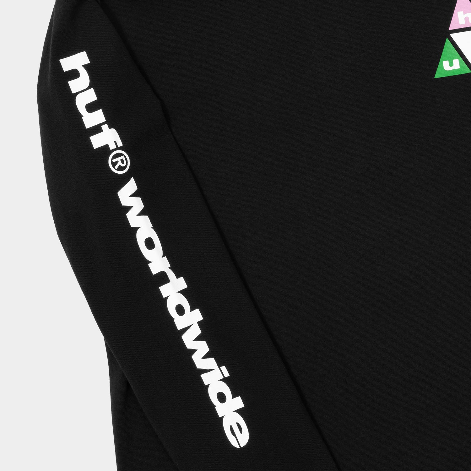 HUF (ハフ) Worldwide JP /T-SHIRTS（Tシャツ）/ PRISM TT LS TEE商品 / BLACK