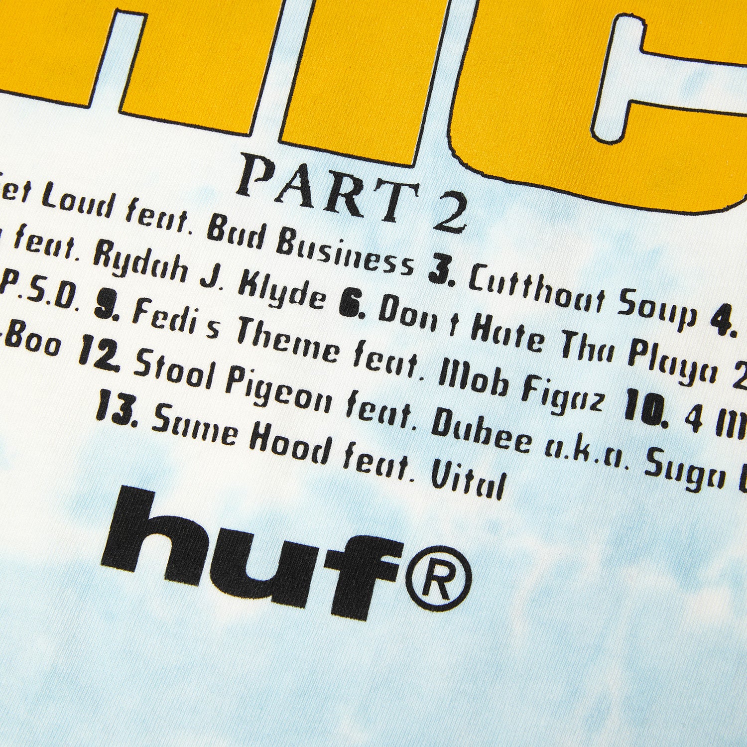 HUF (ハフ) Worldwide JP /T-SHIRTS（Tシャツ）/ HUF X MAC DRE GAME IS THICK TIE-DYE TEE商品 / BLUE