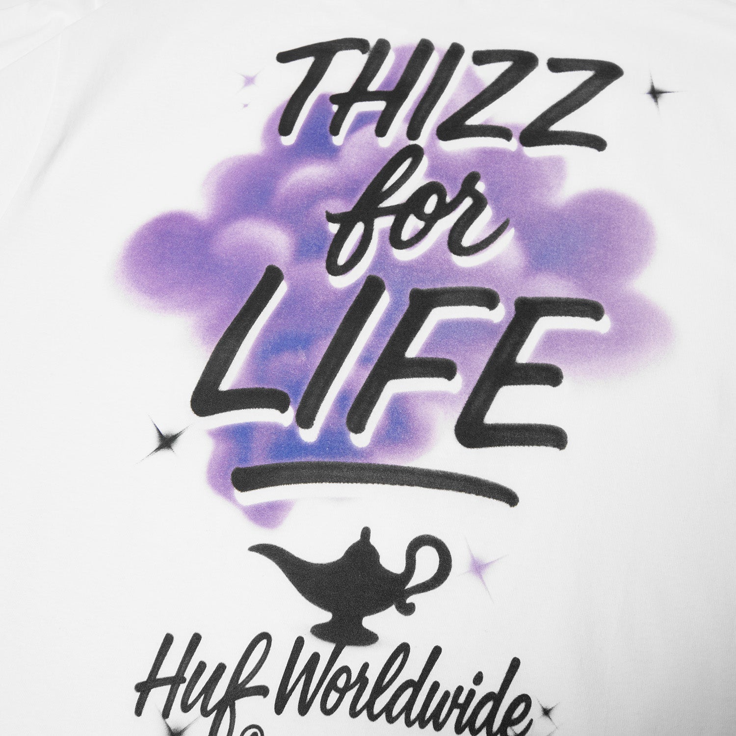 HUF (ハフ) Worldwide JP /T-SHIRTS（Tシャツ）/ HUF X MAC DRE THIZZ FOR LIFE TEE商品 / WHITE