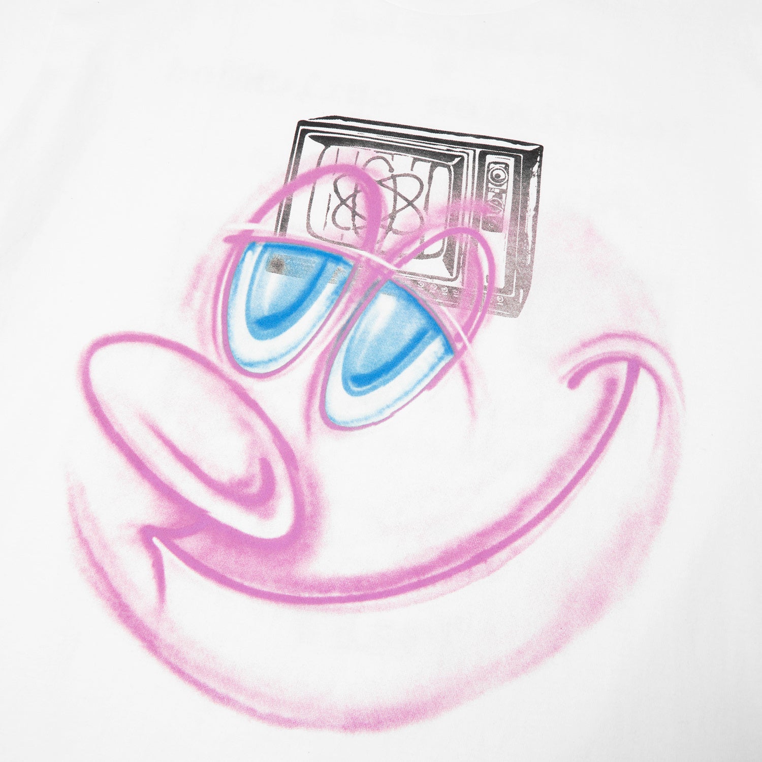 HUF (ハフ) Worldwide JP /T-SHIRTS（Tシャツ）/ KENNY SCHARF TELEVISION CHILDHOOD TEE商品 / WHITE
