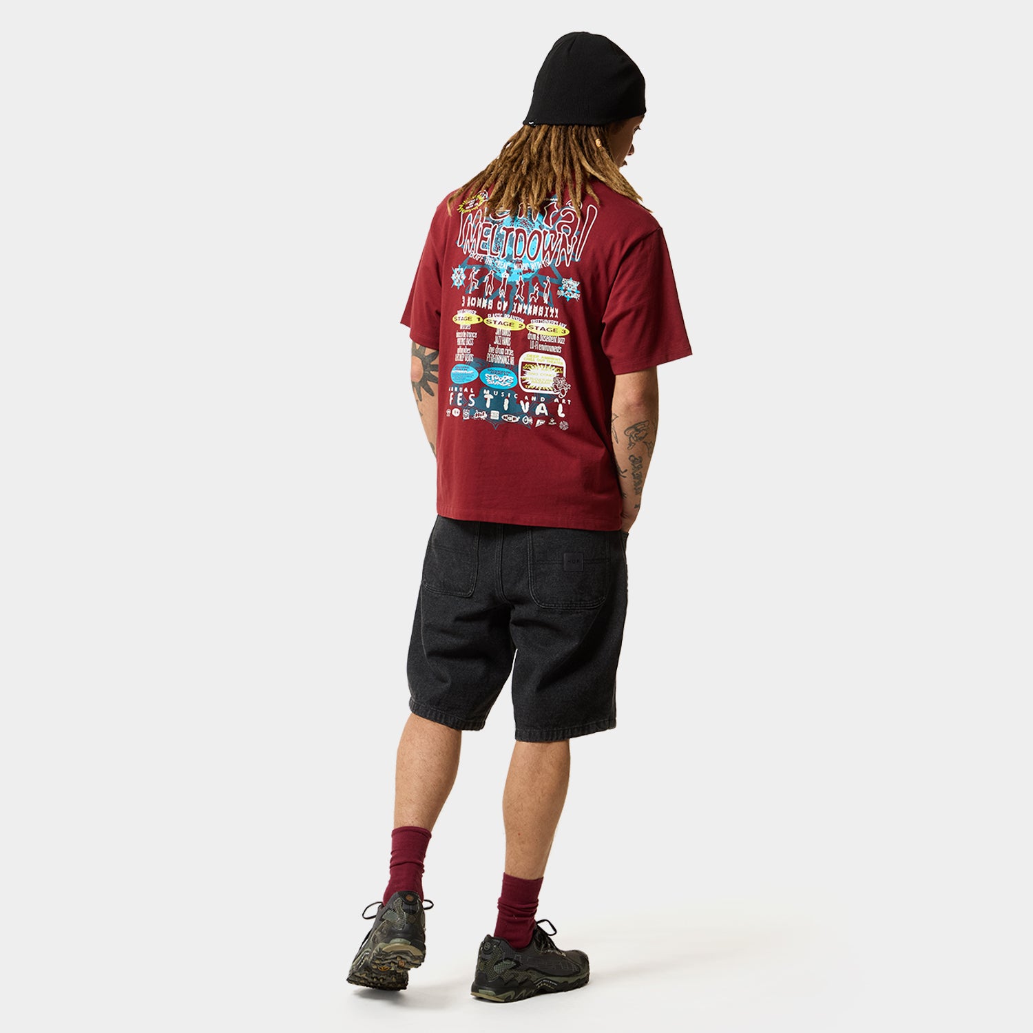 HUF (ハフ) Worldwide JP /T-SHIRTS（Tシャツ）/ MENTAL MELTDOWN TEE商品 / BLACK