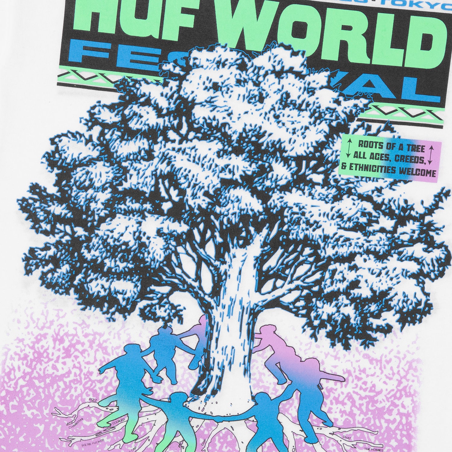 HUF (ハフ) Worldwide JP /T-SHIRTS（Tシャツ）/ WORLD FESTIVAL TEE商品 / WHITE