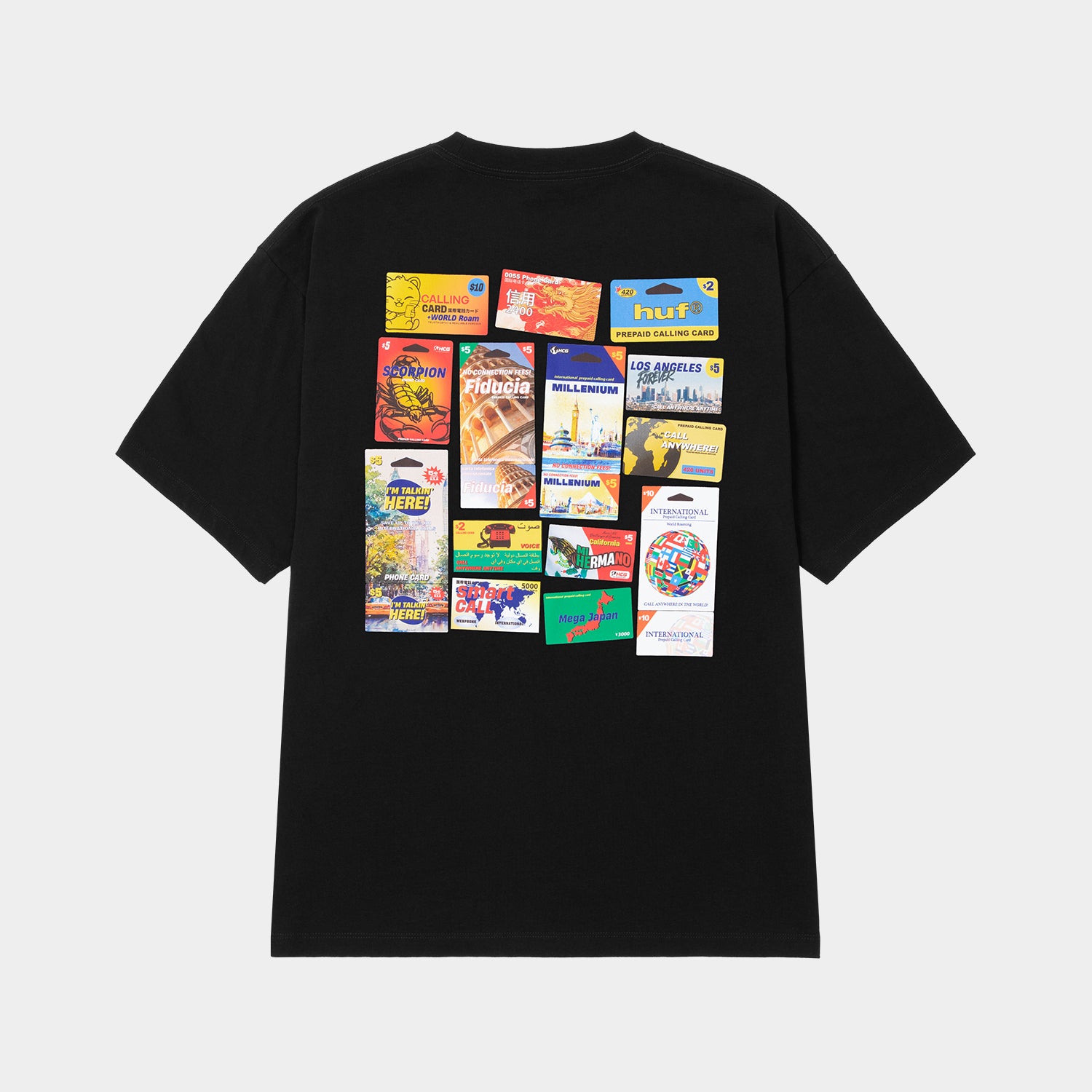 HUF (ハフ) Worldwide JP /T-SHIRTS（Tシャツ）/ CALLING CARDS TEE商品 / BLACK