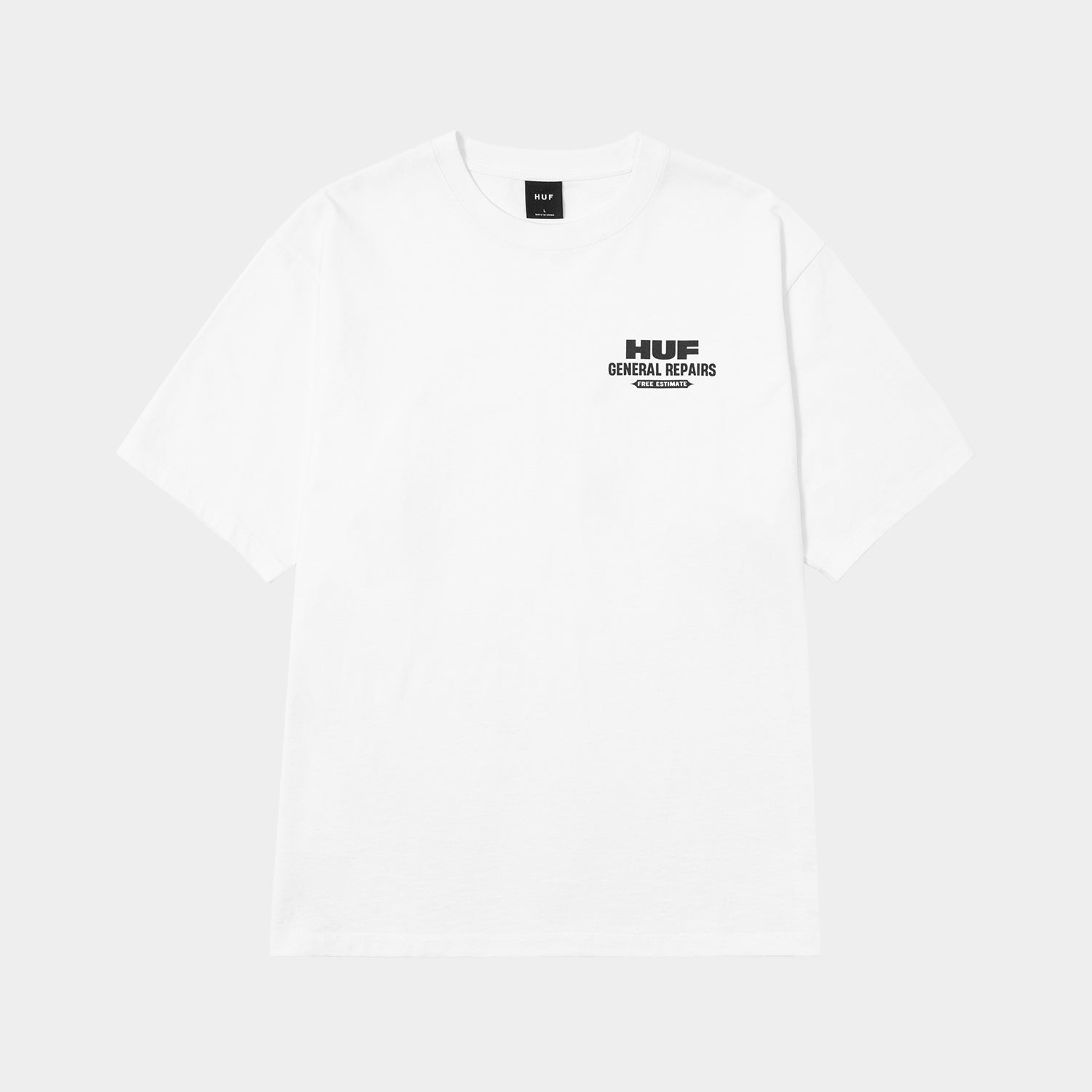 HUF (ハフ) Worldwide JP /T-SHIRTS（Tシャツ）/ GENERAL REPAIRS TEE商品 / BLACK