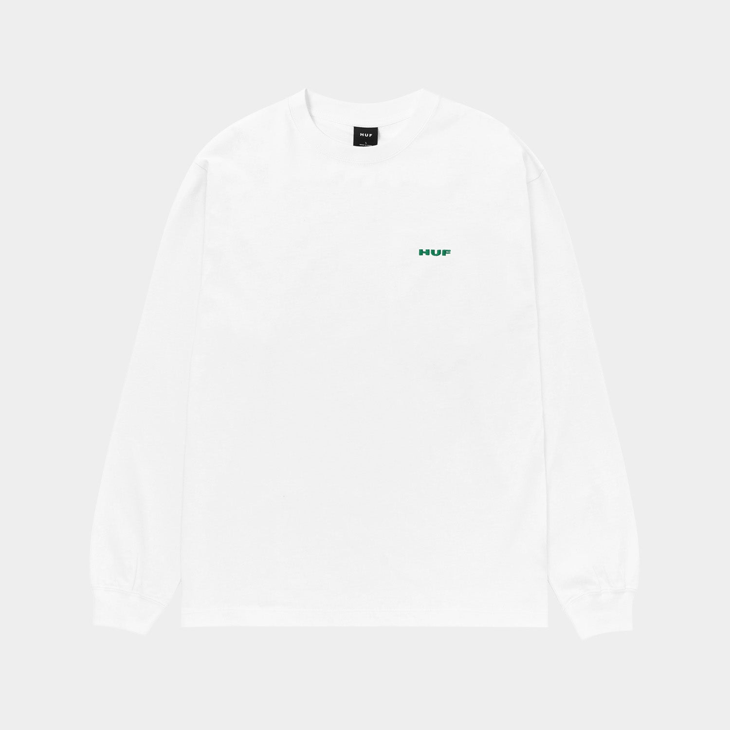 HUF (ハフ) Worldwide JP /T-SHIRTS（Tシャツ）/ MANHOLE LS TEE商品 / WHITE/GREEN