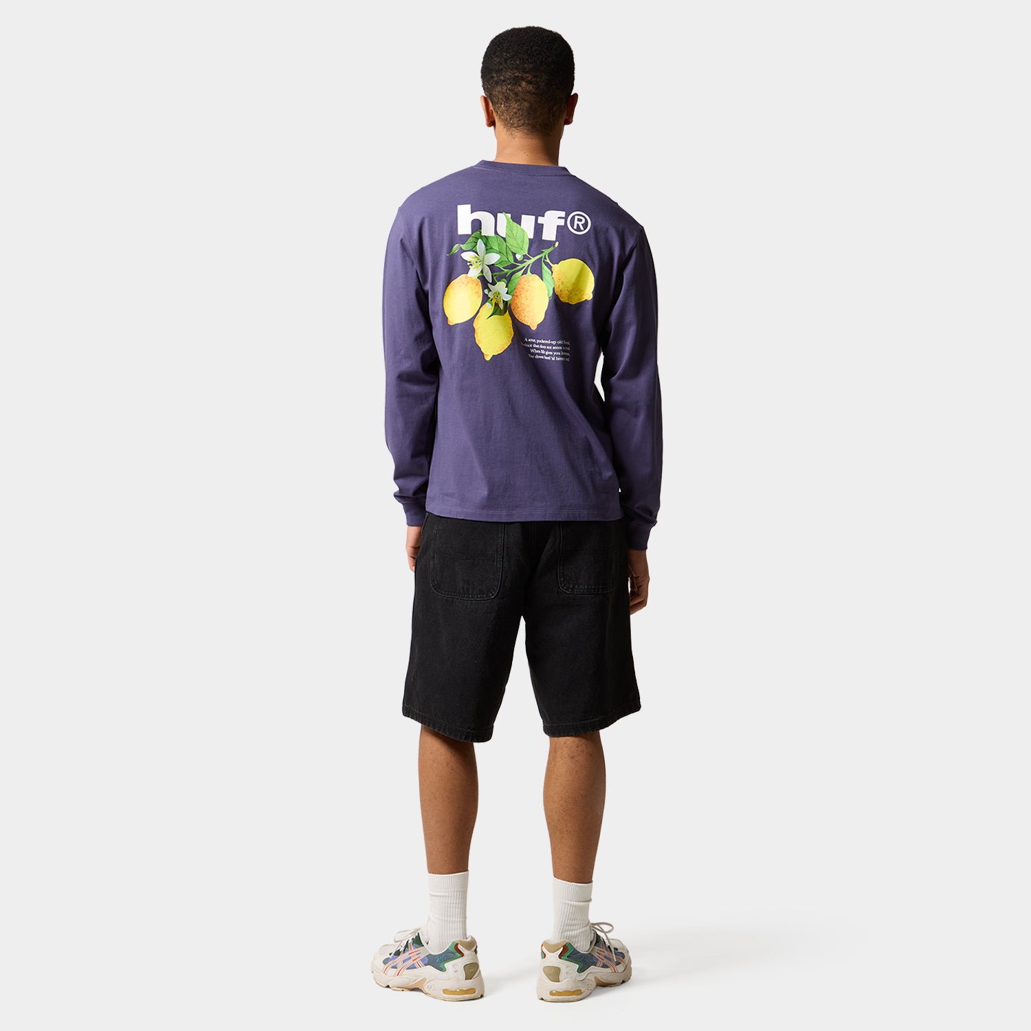 HUF (ハフ) Worldwide JP /T-SHIRTS（Tシャツ）/ SOUR LEMON LS TEE商品 / BLACK
