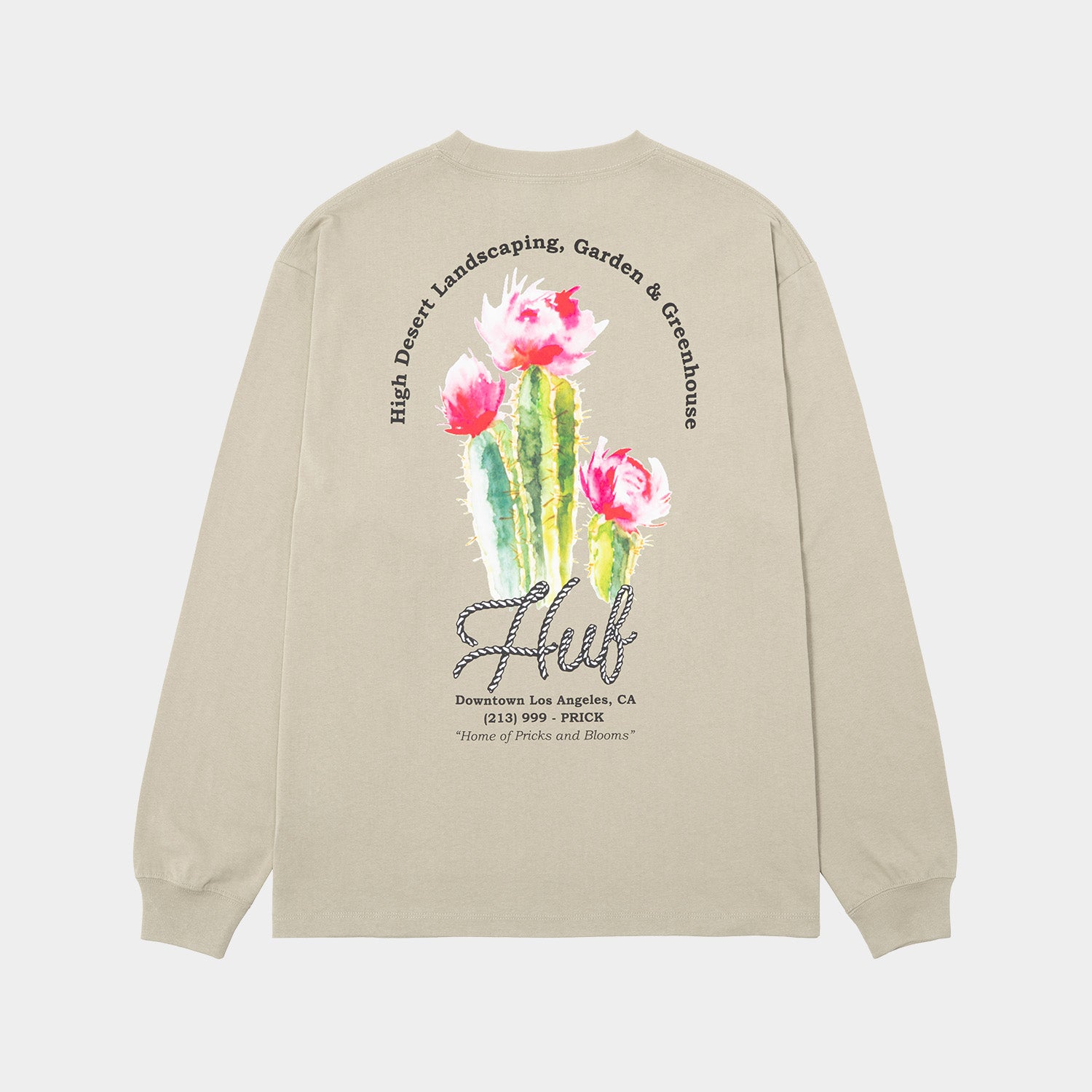 HUF (ハフ) Worldwide JP /T-SHIRTS（Tシャツ）/ DESERT ROSE LS TEE商品 / CHARCOAL
