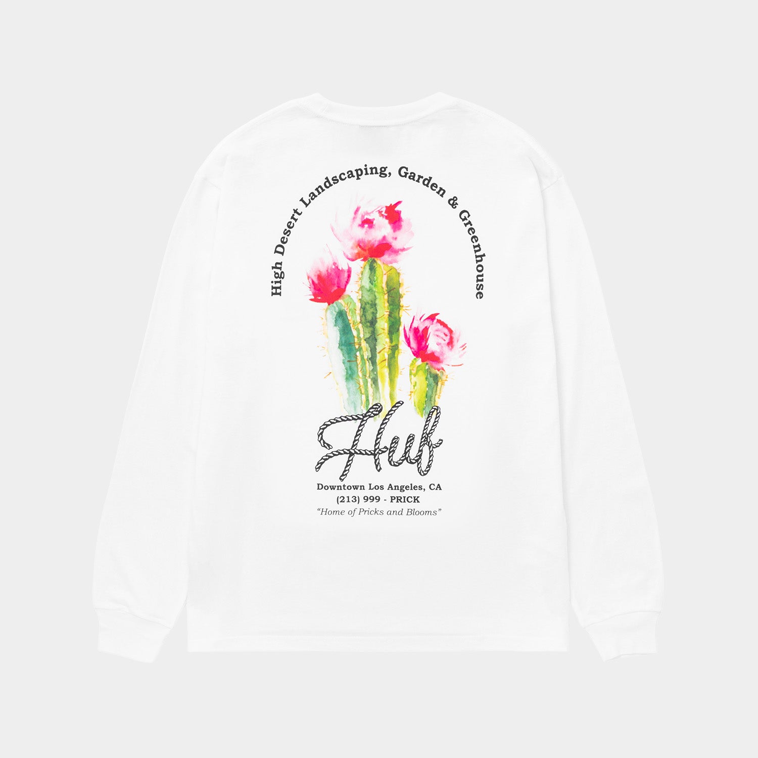 HUF (ハフ) Worldwide JP /T-SHIRTS（Tシャツ）/ DESERT ROSE LS TEE商品 / CHARCOAL