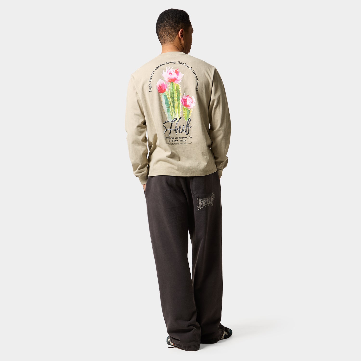 HUF (ハフ) Worldwide JP /T-SHIRTS（Tシャツ）/ DESERT ROSE LS TEE商品 / CHARCOAL