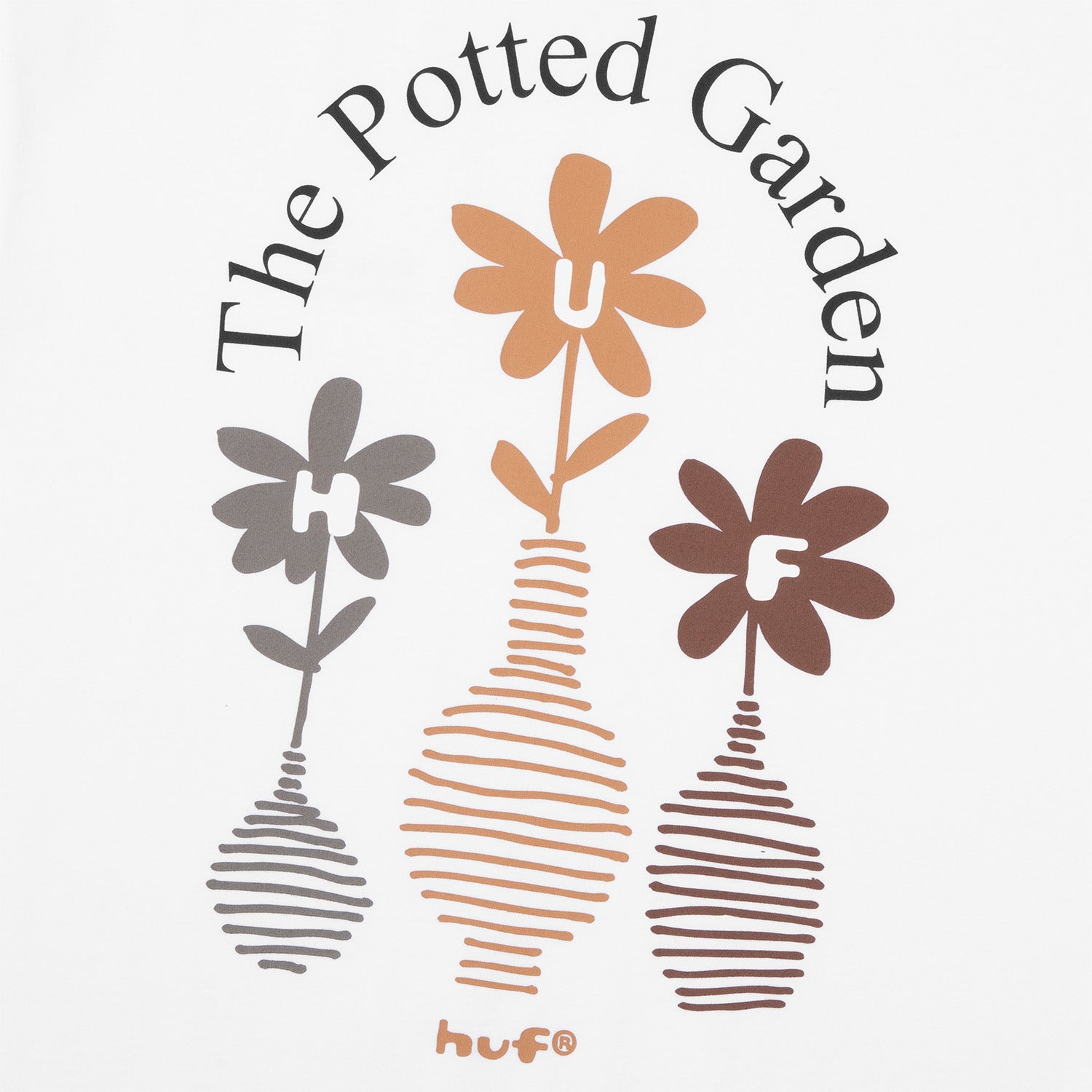 HUF (ハフ) Worldwide JP /T-SHIRTS（Tシャツ）/ THE POTTED GARDEN TEE商品 / CHARCOAL