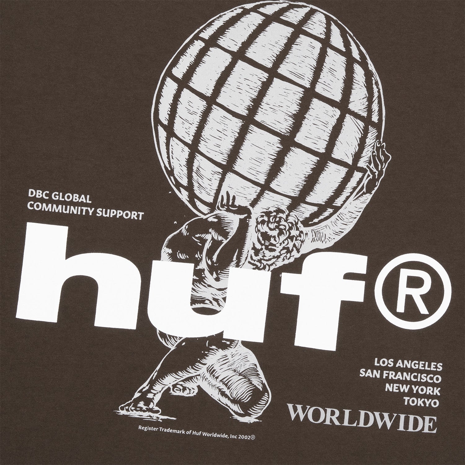 HUF (ハフ) Worldwide JP /T-SHIRTS（Tシャツ）/ COMMUNITY SUPPORT TEE商品 / BROWN