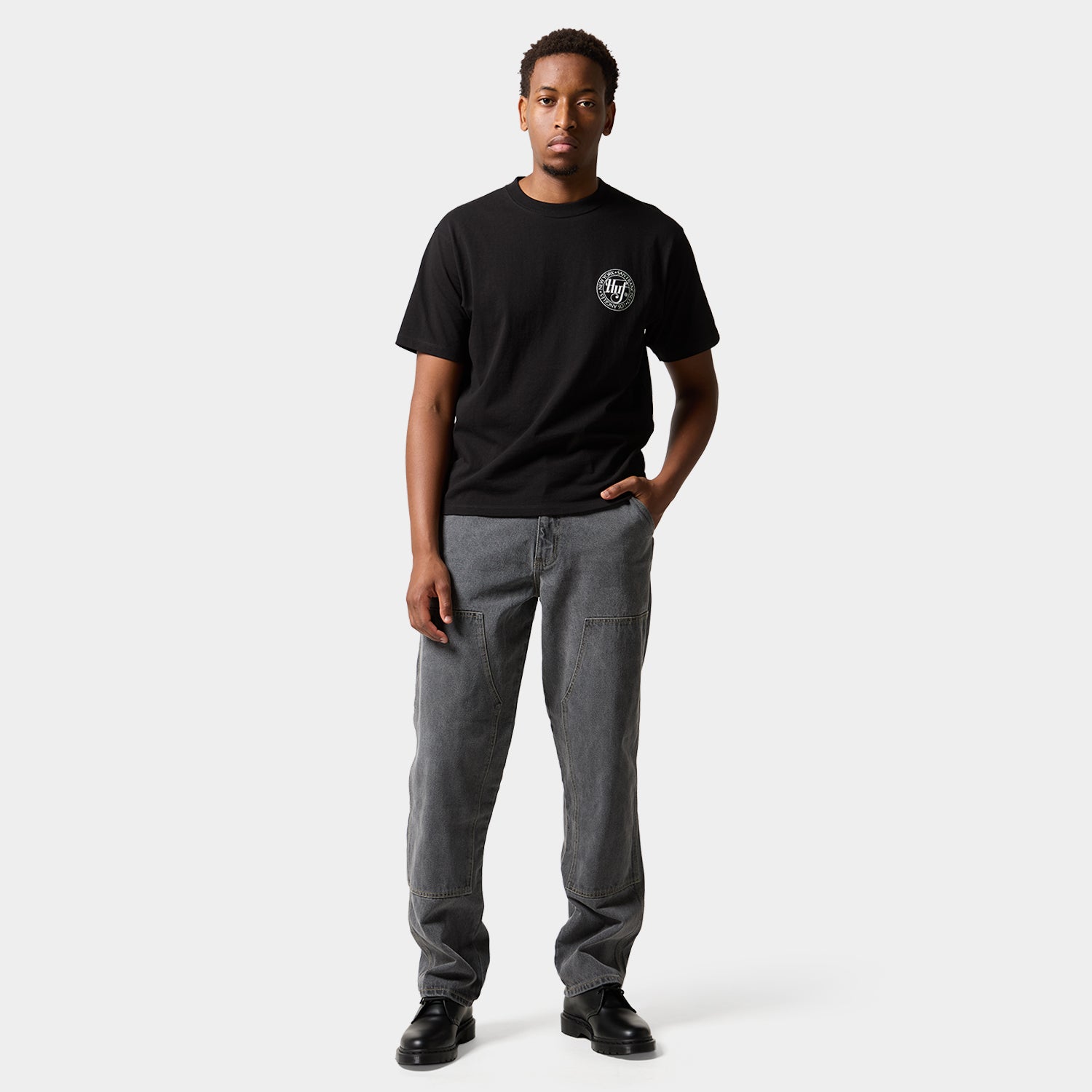 HUF (ハフ) Worldwide JP /T-SHIRTS（Tシャツ）/ SHARP SCRIPT TEE商品 / LT BLUE