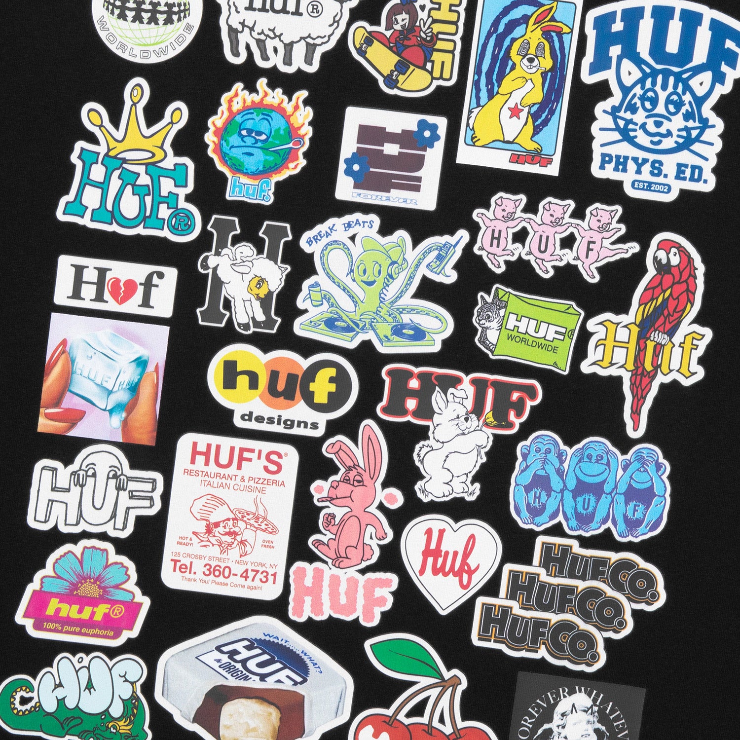HUF (ハフ) Worldwide JP /T-SHIRTS（Tシャツ）/ STICKER PACK TEE商品 / WHITE