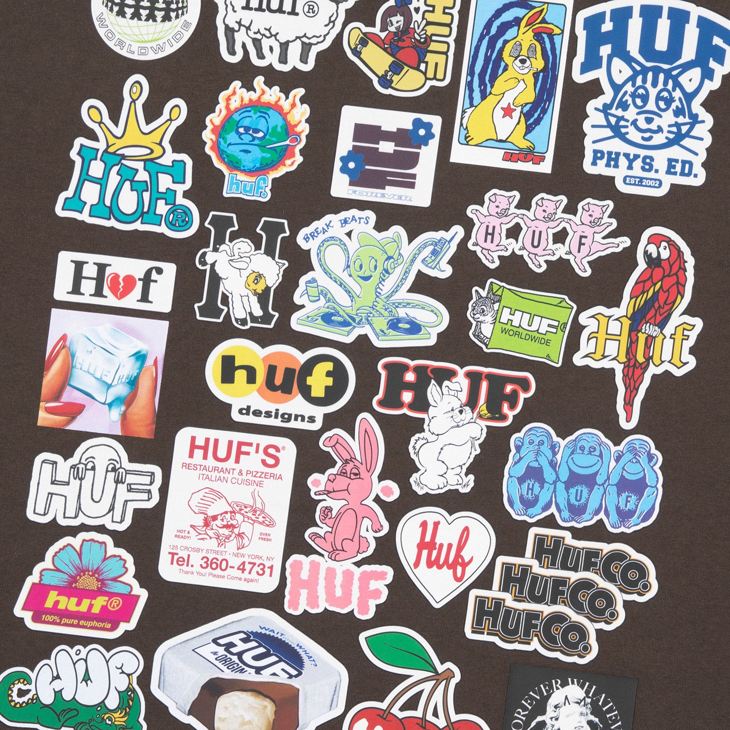 HUF (ハフ) Worldwide JP /T-SHIRTS（Tシャツ）/ STICKER PACK TEE商品 / WHITE