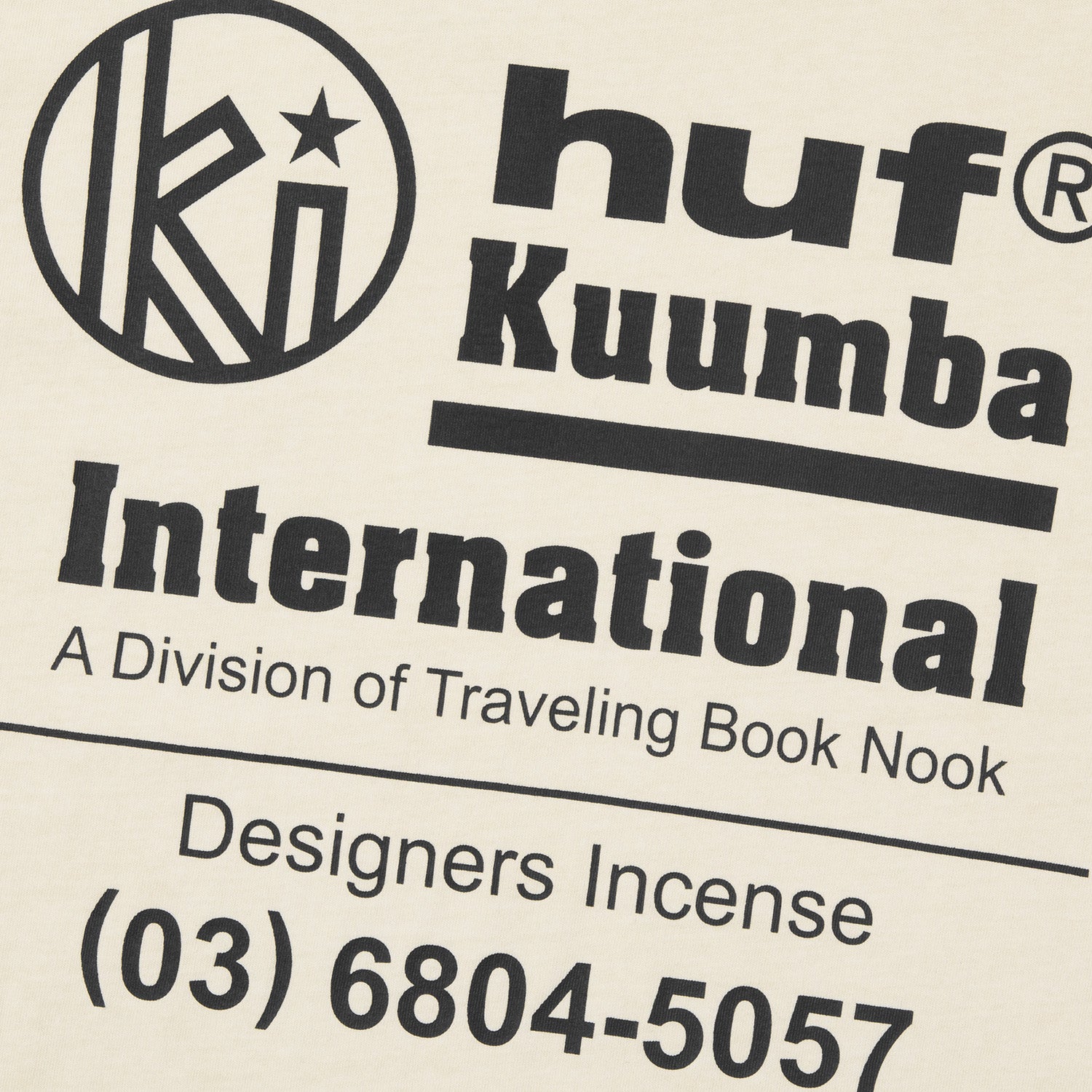 HUF (ハフ) Worldwide JP /T-SHIRTS（Tシャツ）/ HUF X KUUMBA INTERNATIONAL KUUMBA TEE商品 / CREAM