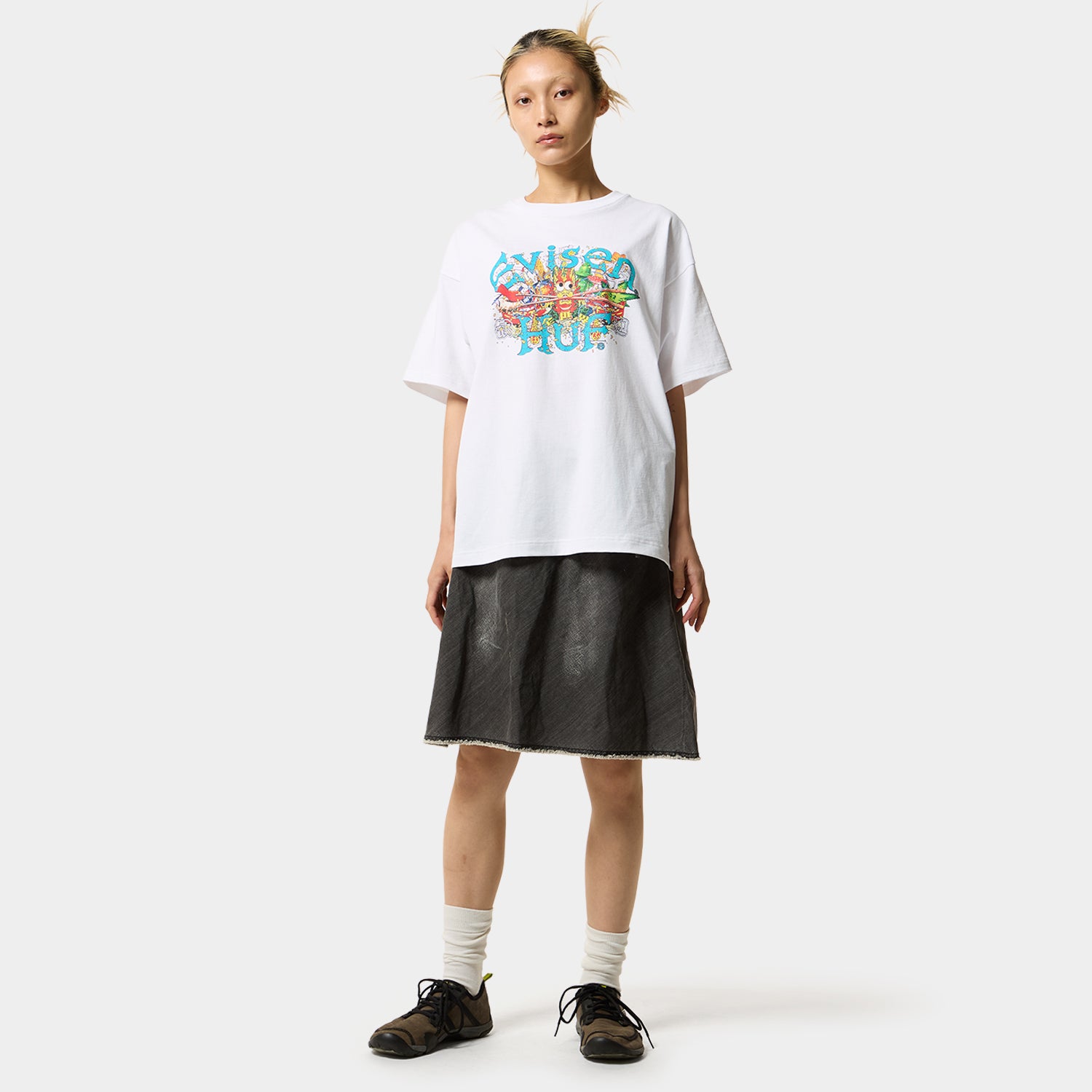 HUF (ハフ) Worldwide JP /T-SHIRTS（Tシャツ）/ HUF X EVISEN SKATEBOARDS DRAGON TEE商品 / BLACK
