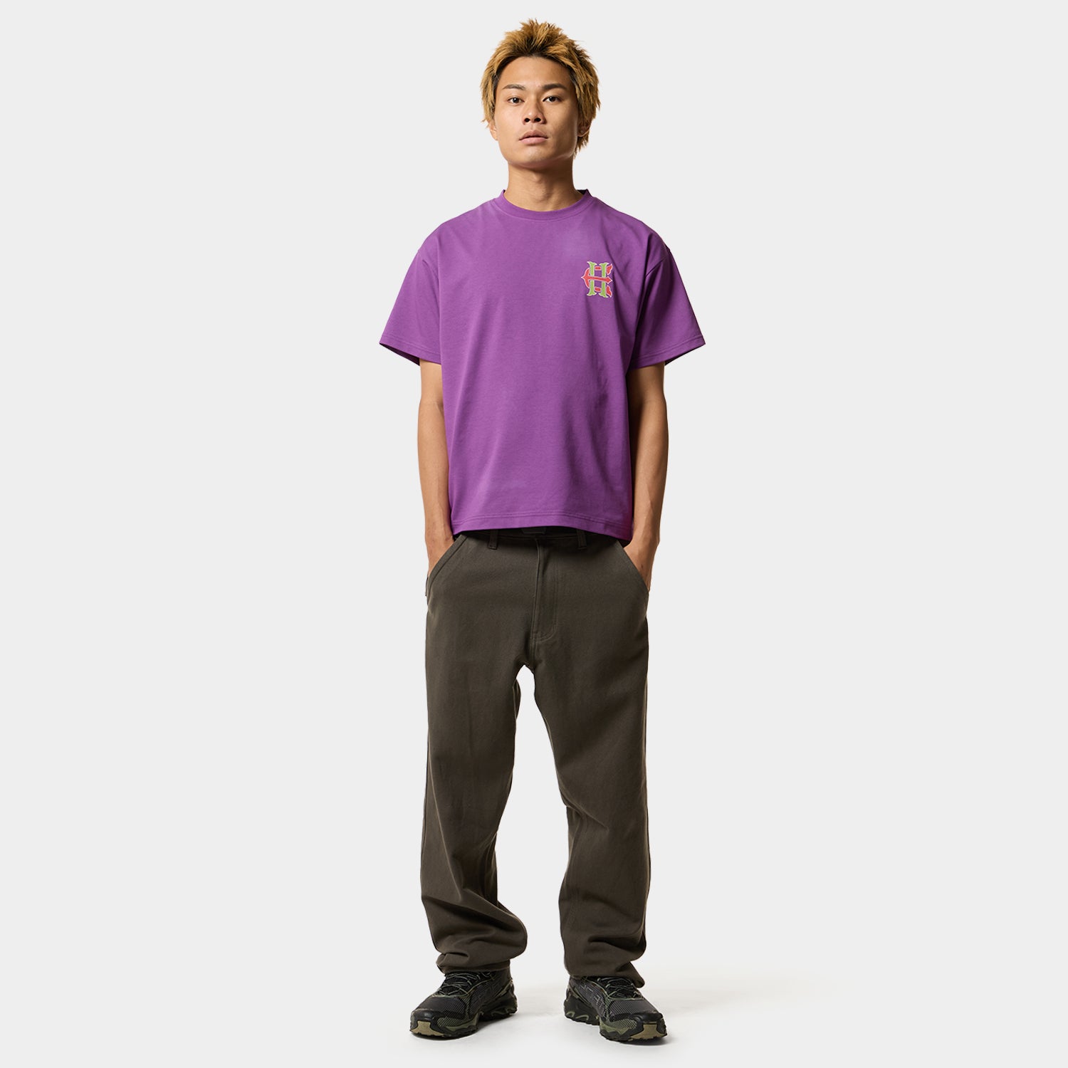 HUF (ハフ) Worldwide JP /T-SHIRTS（Tシャツ）/ HUF X EVISEN SKATEBOARDS HUF ALLSTAR TEE商品 / PURPLE