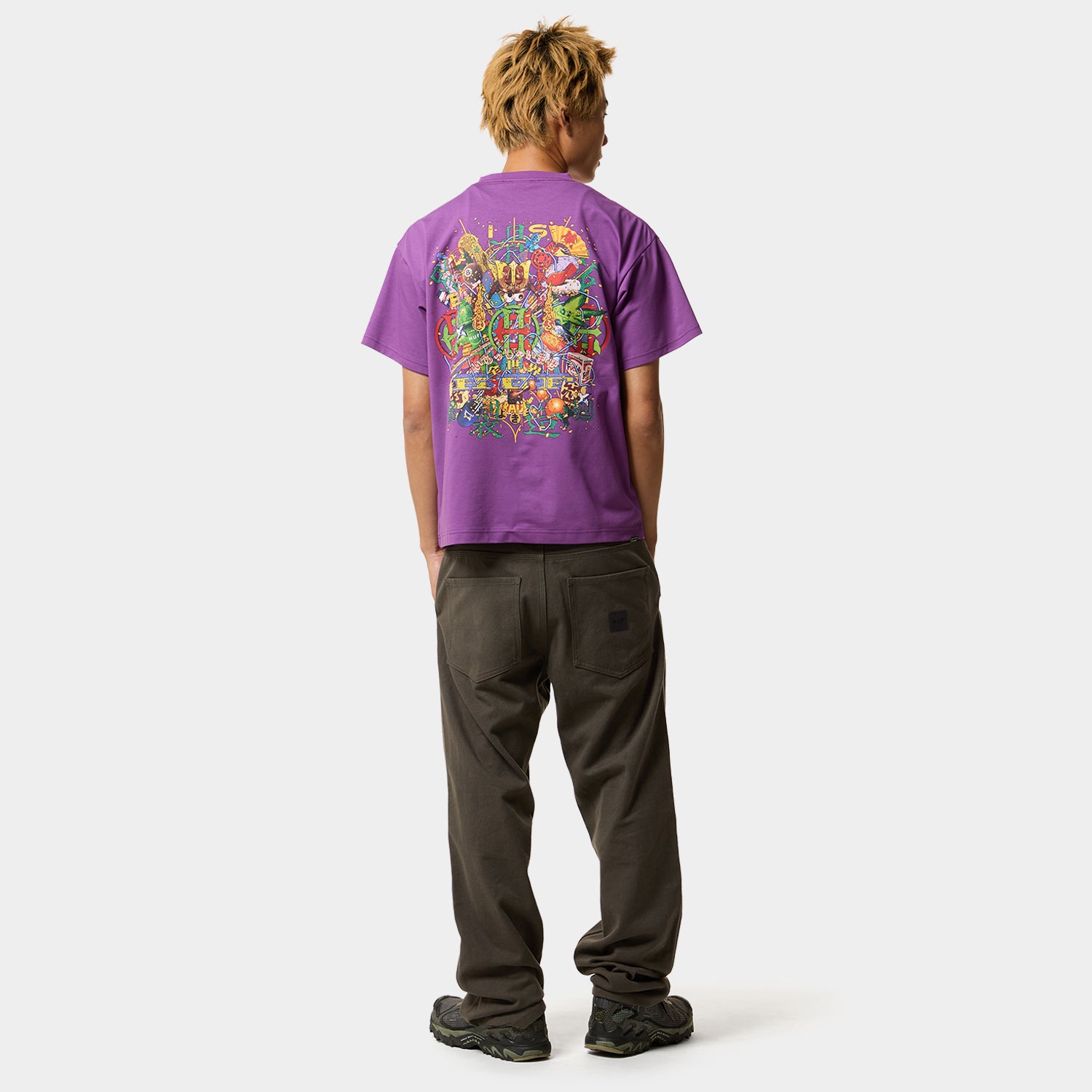 HUF (ハフ) Worldwide JP /T-SHIRTS（Tシャツ）/ HUF X EVISEN SKATEBOARDS HUF ALLSTAR TEE商品 / PURPLE