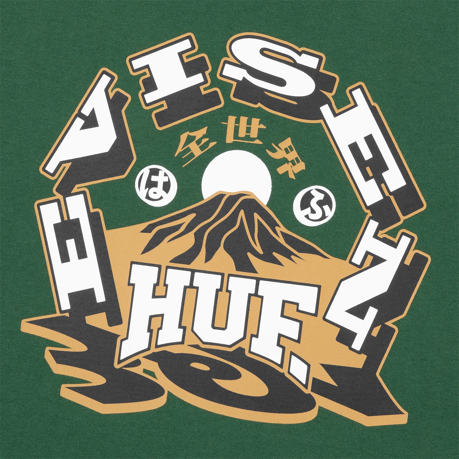 HUF (ハフ) Worldwide JP /T-SHIRTS（Tシャツ）/ HUF X EVISEN SKATEBOARDS HUFUJI LS TEE商品 / WHITE