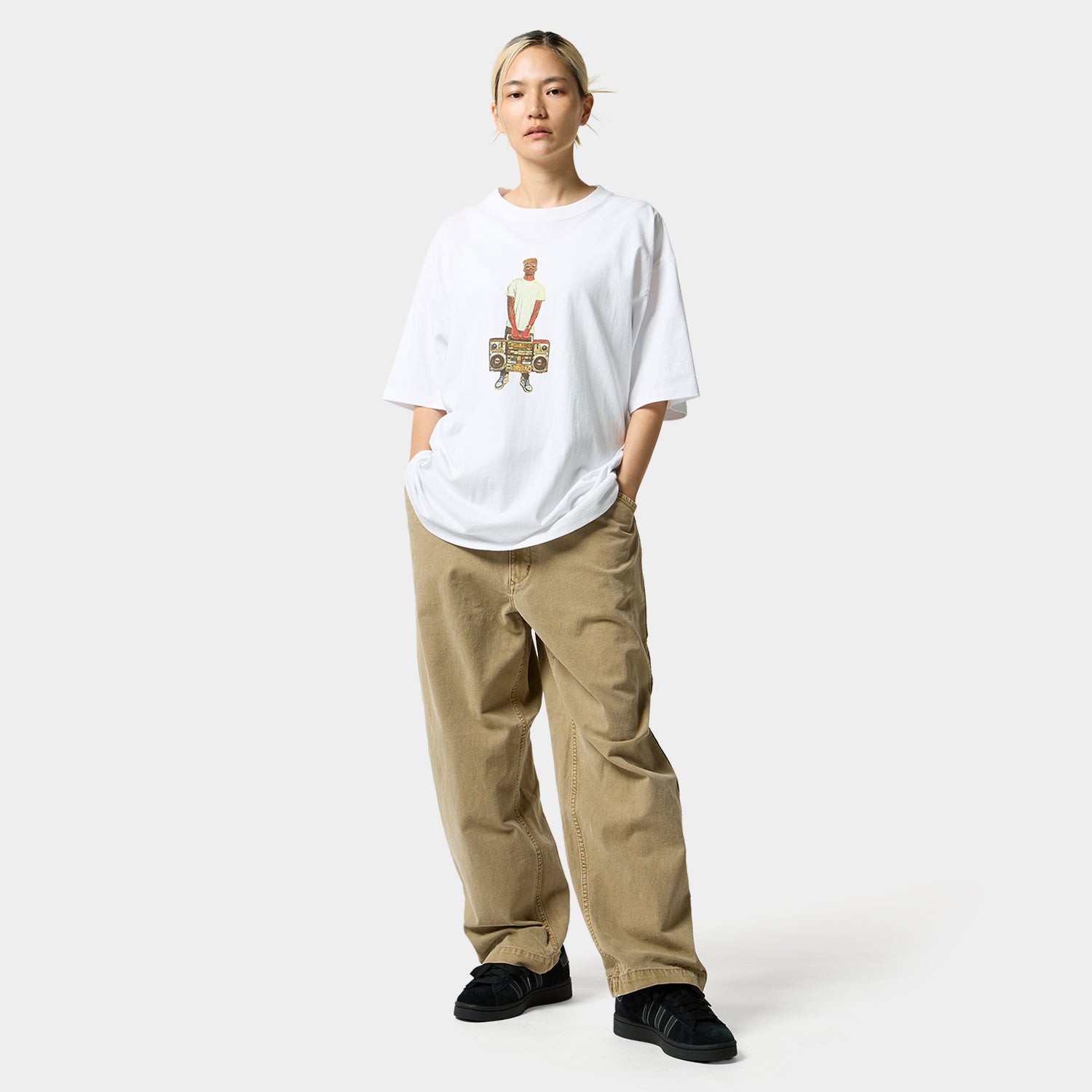 HUF (ハフ) Worldwide JP /T-SHIRTS（Tシャツ）/ HUF X J.ROCC X STONES THROW TEE商品 / WHITE