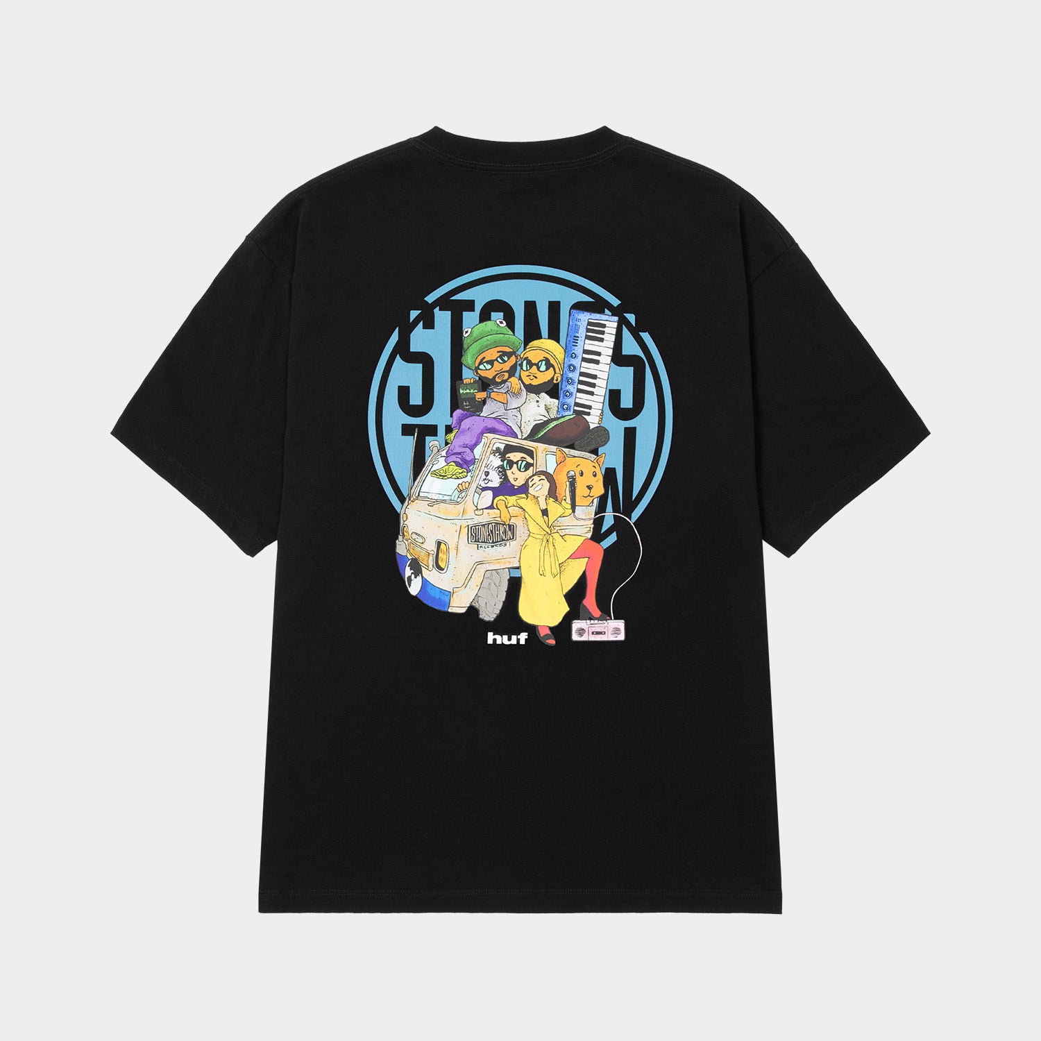 HUF (ハフ) Worldwide JP /T-SHIRTS（Tシャツ）/ HUF X STONES THROW 30th JAPAN TOUR TEE商品 / BLACK